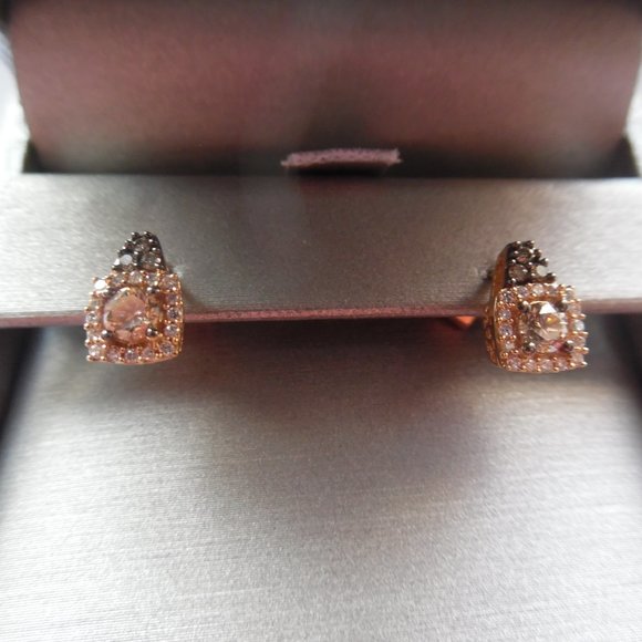 Le Vian Chocolatier Diamond Halo Stud Earrings - Picture 4 of 10